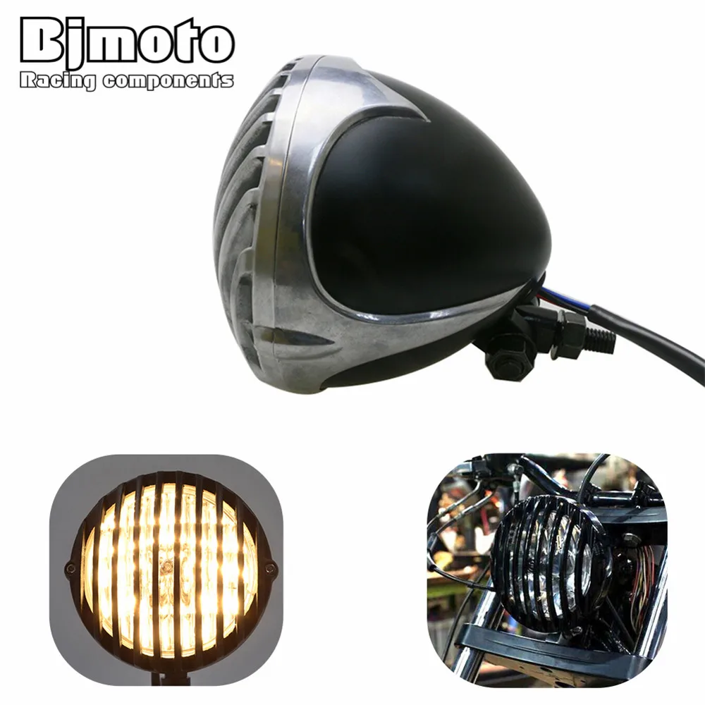 Bjmoto для Honda Harley Yamaha Suzuki Kawasaki Chopper Bobber CafeRacer туристическая лампа Ретро с зубчатыми