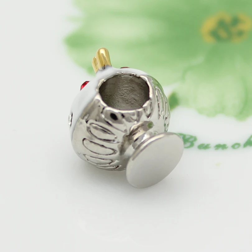 Цветной кристалл белый Эмаль Мороженое Дети Шарм бусины подходят Пандора