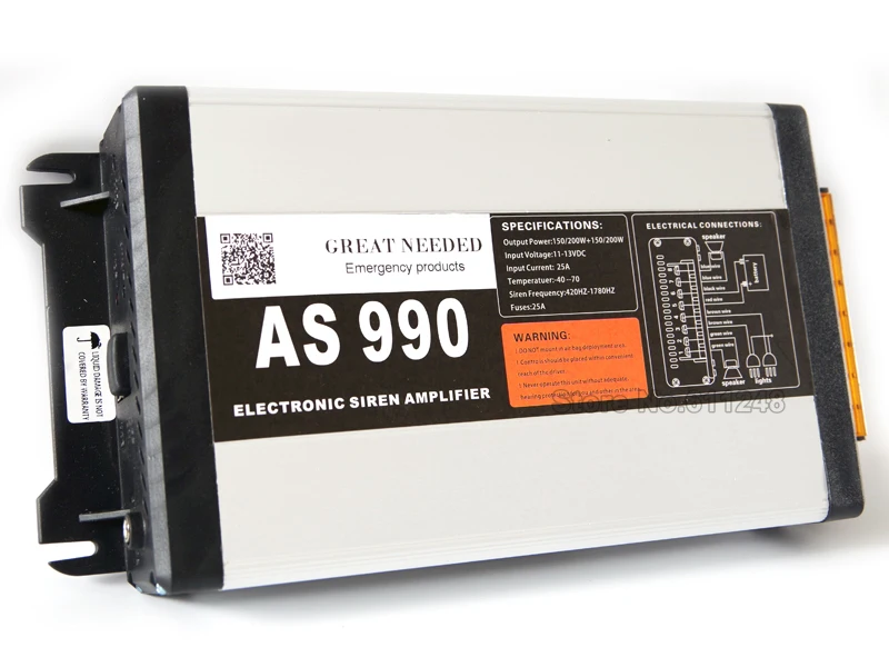 Полицейская сирена 400 Вт Автомобильная звуковой сигнал AS990 беспроводная