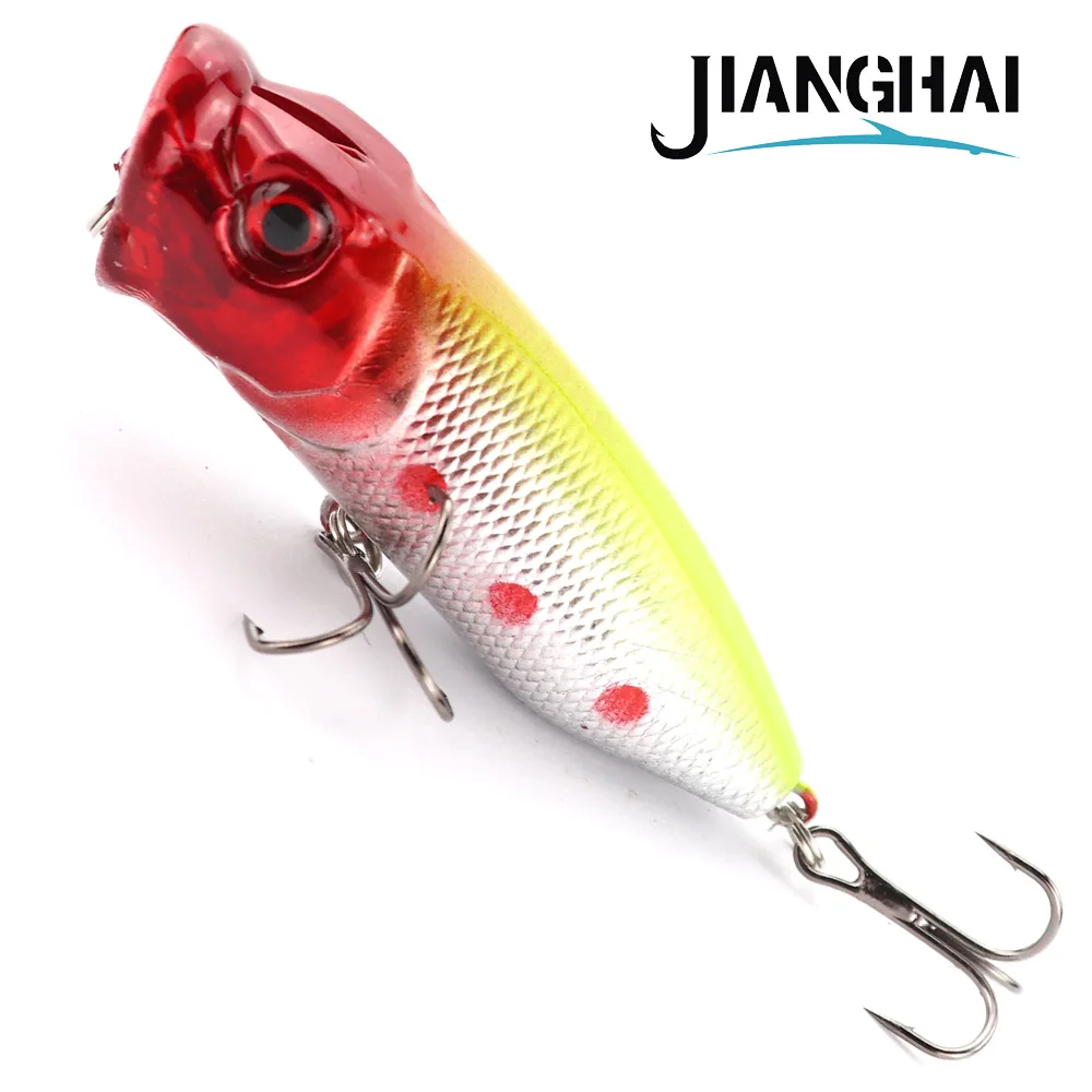 JangHai рыболовные приманки 65 мм 12 г Topwater Высокое качество Поппер приманка твердая