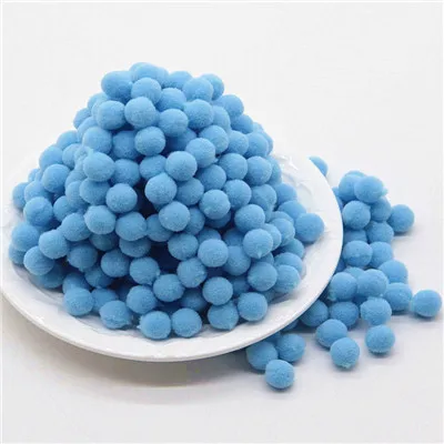 34 lake blue Помпонами, пышные миниюбки мягкий помпон 10/15/20/25 мм Помпоном Мяч ручной работы для детей игрушки свадебный Декор DIY товары для шитья и рукоделия 100 шт - Цвет: 34 lake blue