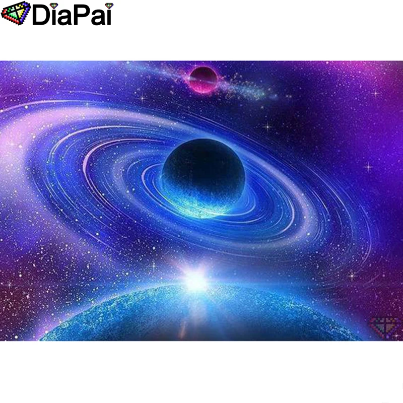 

DIAPAI Diamond Painting 5D DIY 100% Full Square/Round Drill"Cosmic planet scenery"Diamond Embroidery Cross Stitch 3D DecorA22025