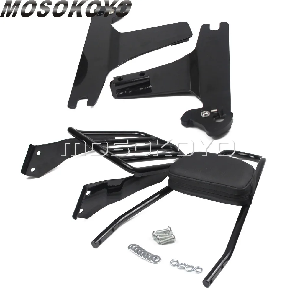 Черная Съемная багажная стойка для спинки для Harley Dyna Super Glide FXD FXDL FXDX FXDC 2002-2005
