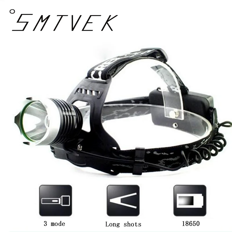 Smtvek Новый Перезаряжаемые CREE T6 светодиодные фары Мощность ful Водонепроницаемый 3