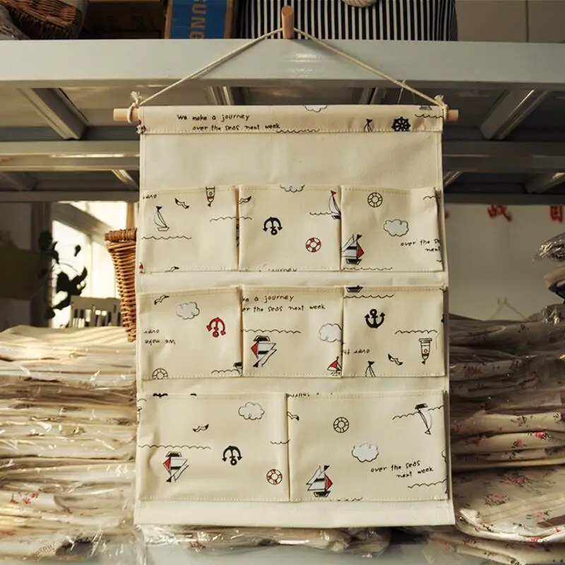 Многофункциональная настенная карманная сумка для хранения Совы и дерева