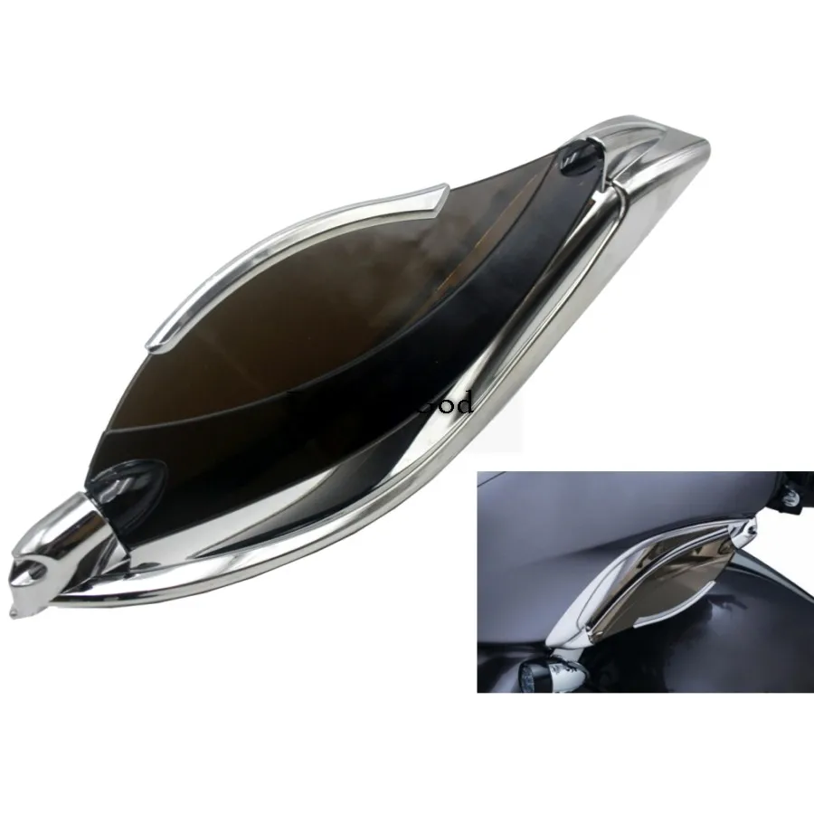 Хромированный с дымчатым тонированным регулируемым обтекателем летучая мышь