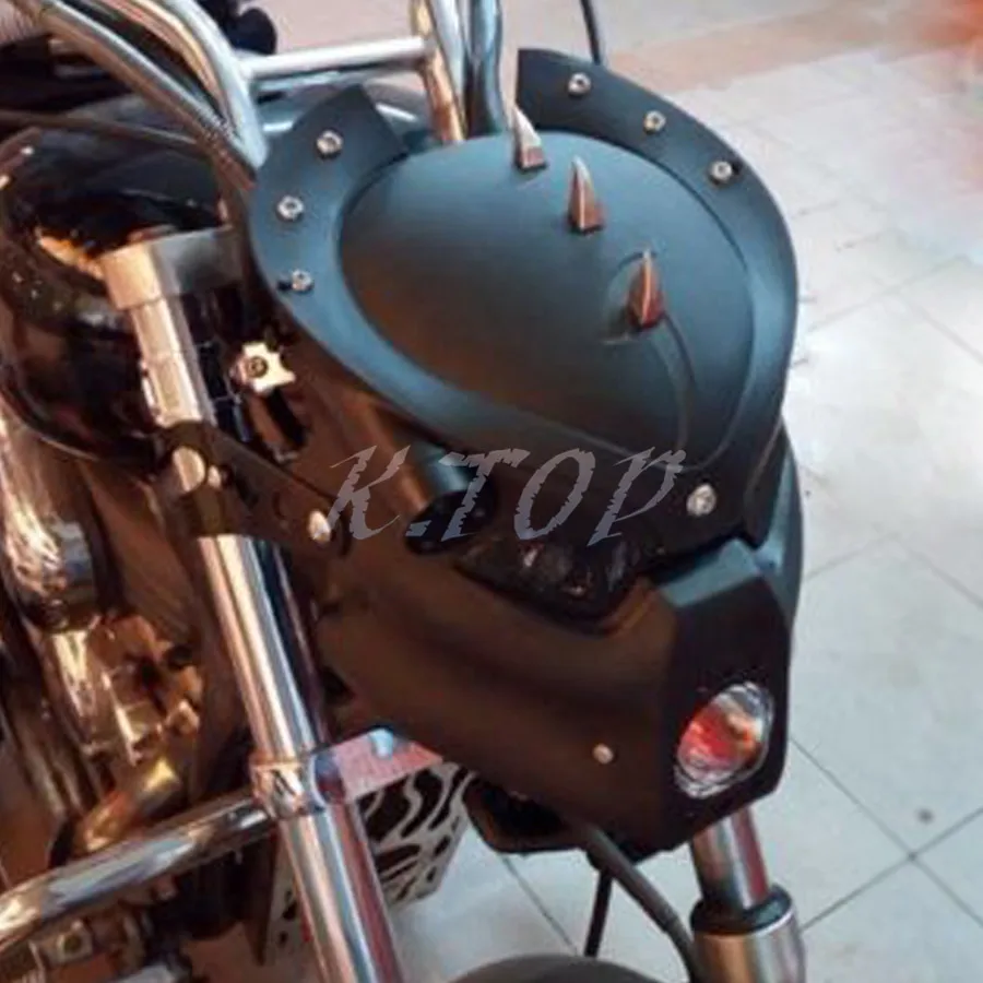 Синяя светодиодная фара для мотоцикла с черепом и кронштейном Harley Honda Yamaha Kawasaki