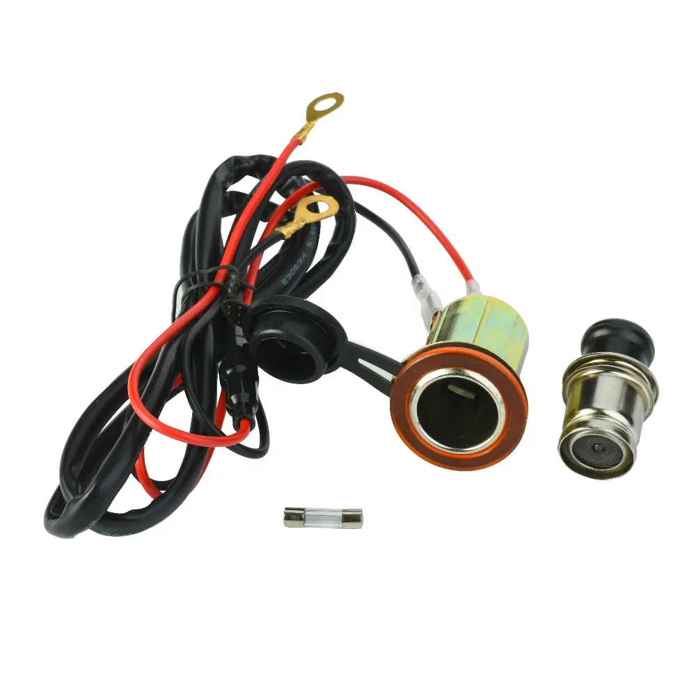 DC12V/24 V автомобильный прикуриватель автомобиля/мотоцикл изменение мощность Прикуриватель разъем и предохранитель& провод