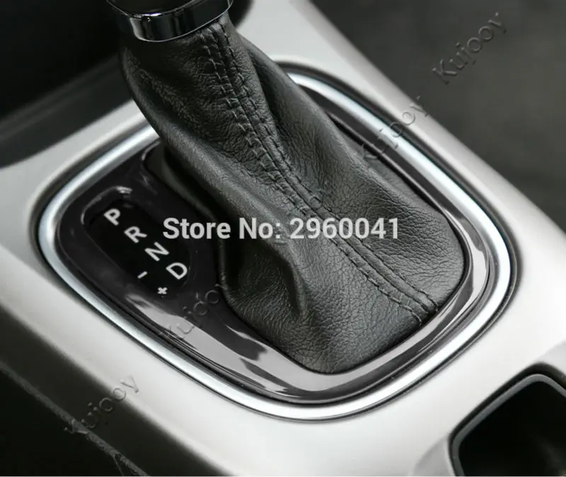 Black ABS Car Interior Gear Shifter Panel Shift Knob Covers Frame Trim Fits For Jeep Compass 2017+ | Автомобили и мотоциклы