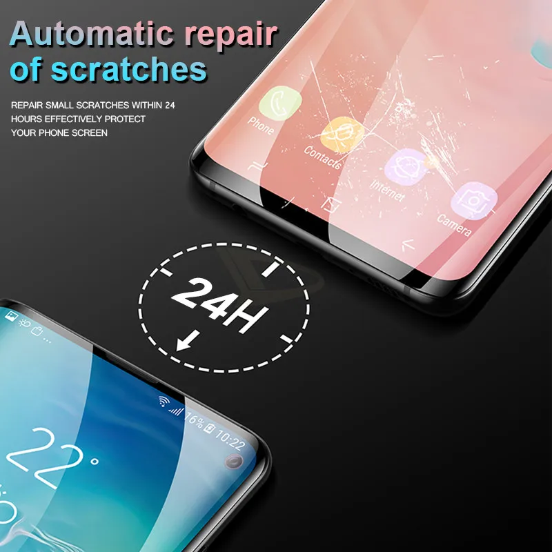 Полное покрытие гидрогель пленки на для samsung Galaxy S10 S9 S8 плюс Экран протектор фильм