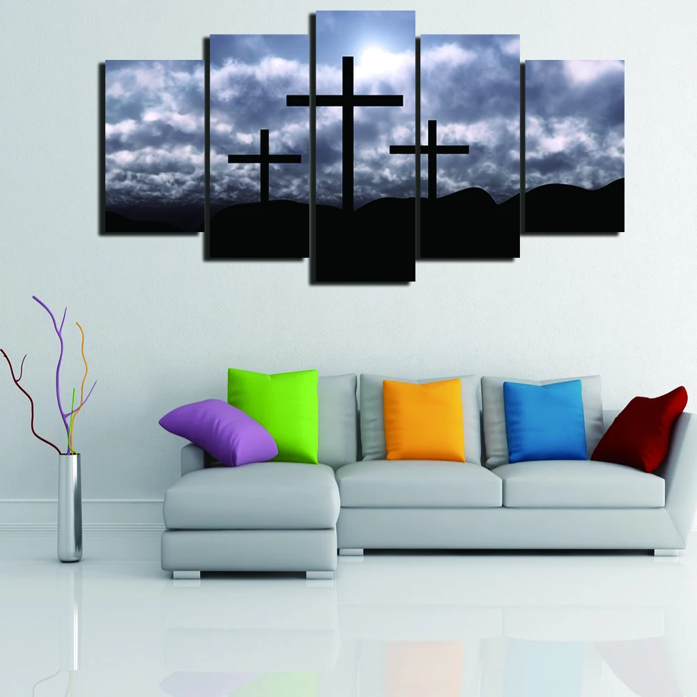 Unframed 5 шт. современный Иисус Картина крест молитва Книги по искусству картины