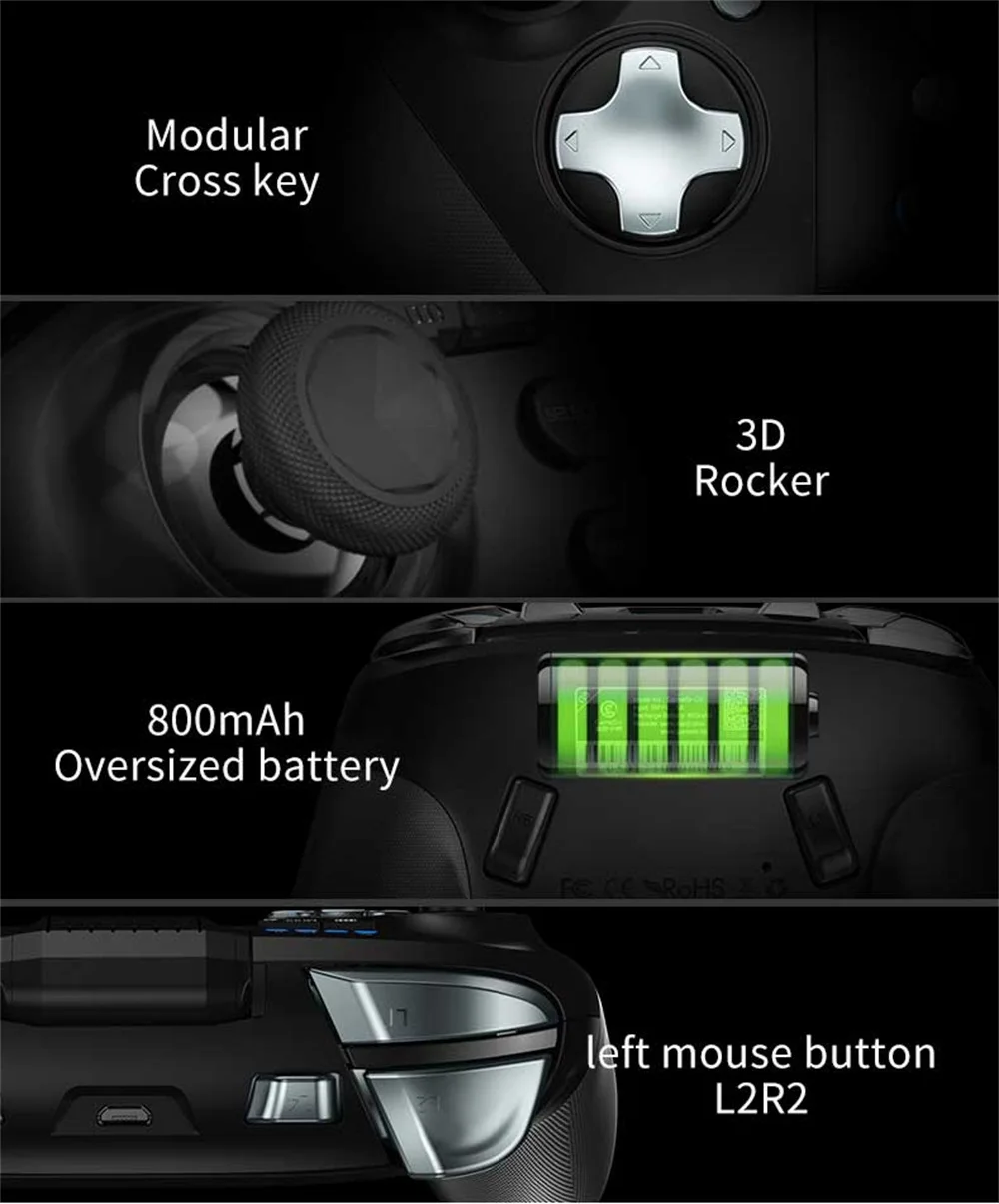GameSir G5 G6 с трекпадом и настраиваемыми кнопками Moba/FPS/RoS Identity Bluetooth беспроводной игровой контроллер для телефонов Android