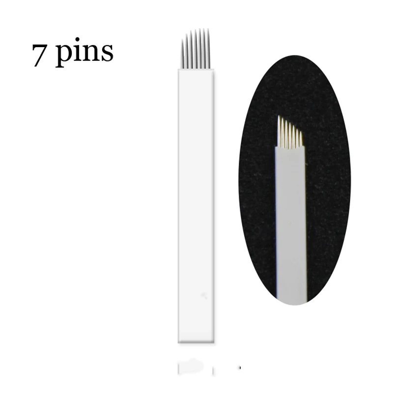 100 шт. иглы для татуажа бровей|tattoo needles|eyebrow tattoo needlemicroblading 7 pin |