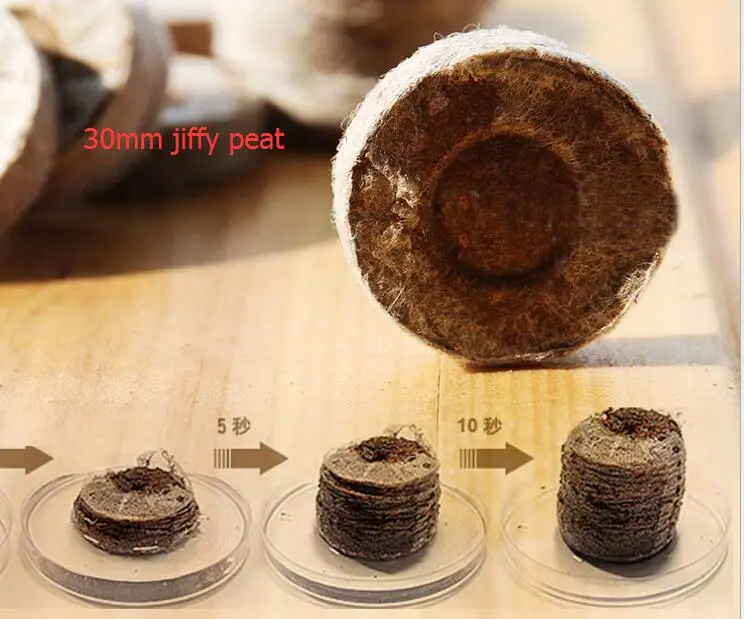 

Free shipping,90pcs,30mm Jiffy Peat Pellets Seed Starting Plugs Starter Pallet Seedling Soil Block Professional Easy To Use