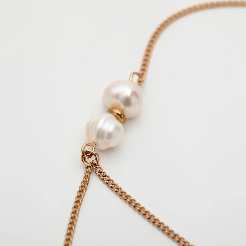 Gereit Collier Femme Романтический милое многослойное простая имитация жемчуг Золотые