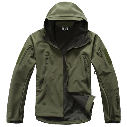 Army Green Мужской зимний теплый костюм для ловли нахлыстом, одежда для охоты, камуфляжная куртка, водонепроницаемая одежда для кемпинга большого размера - Цвет: Army Green