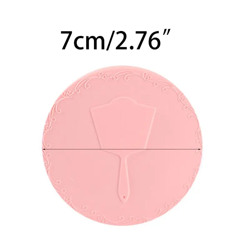 Круглое мини-зеркало для макияжа с тиснением 7 см/2 76 дюйма | Красота и здоровье