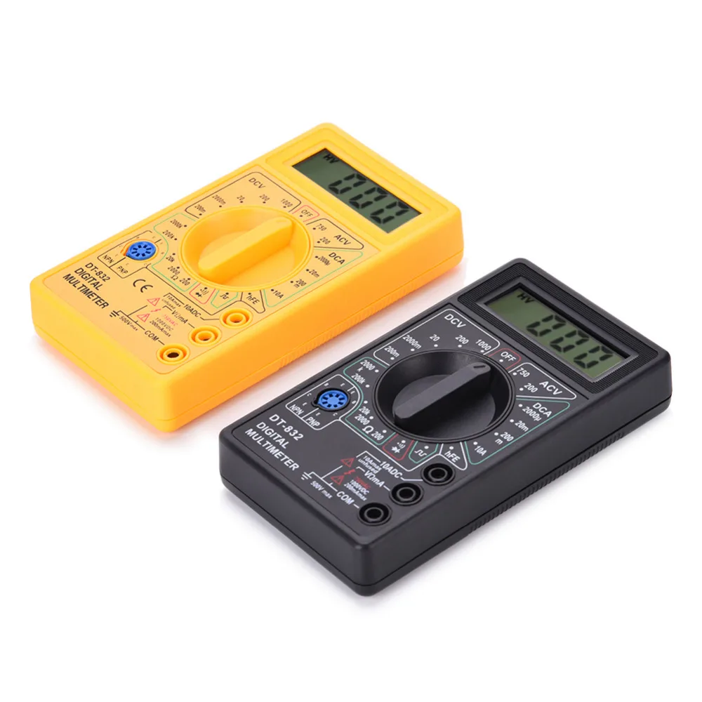 DT832 цифровой мультиметр с зуммером напряжение мультиметр измеритель тестовый зонд AC/DC Напряжение тестер er сопротивление тока мульти тест er