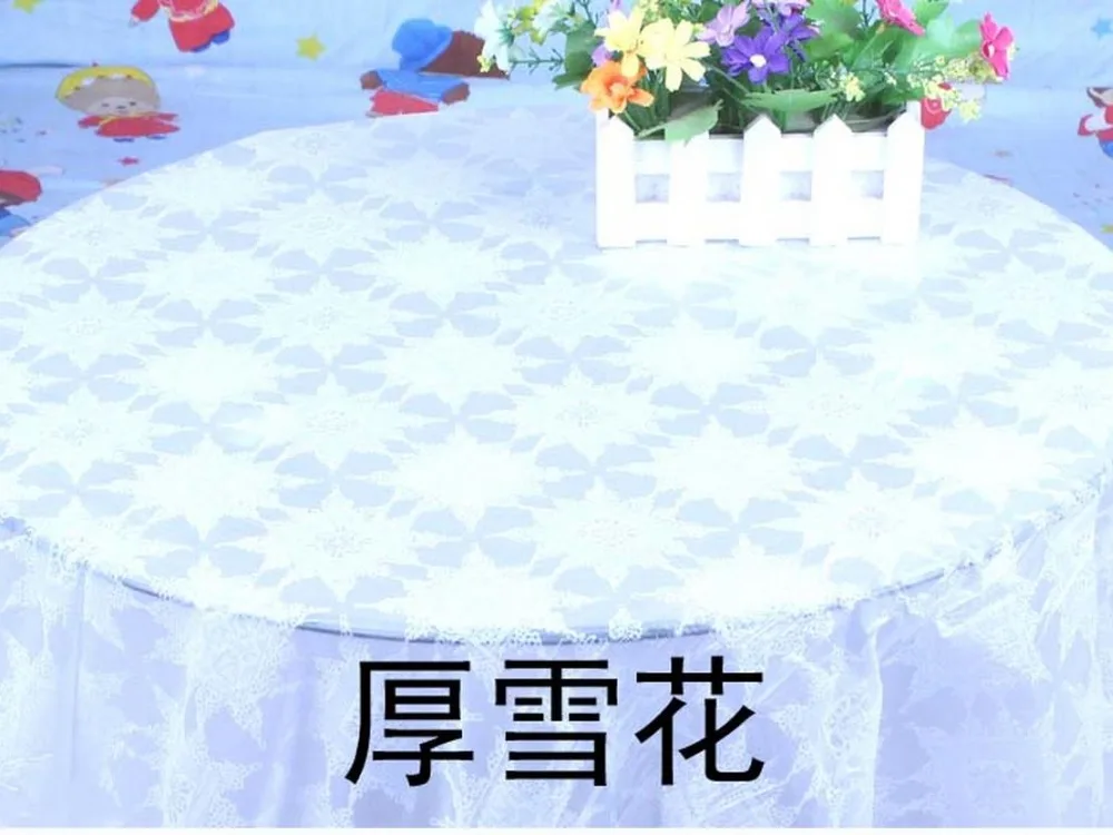 Водонепроницаемый Одноразовая Скатерть Белый пион Снежинка с толстой