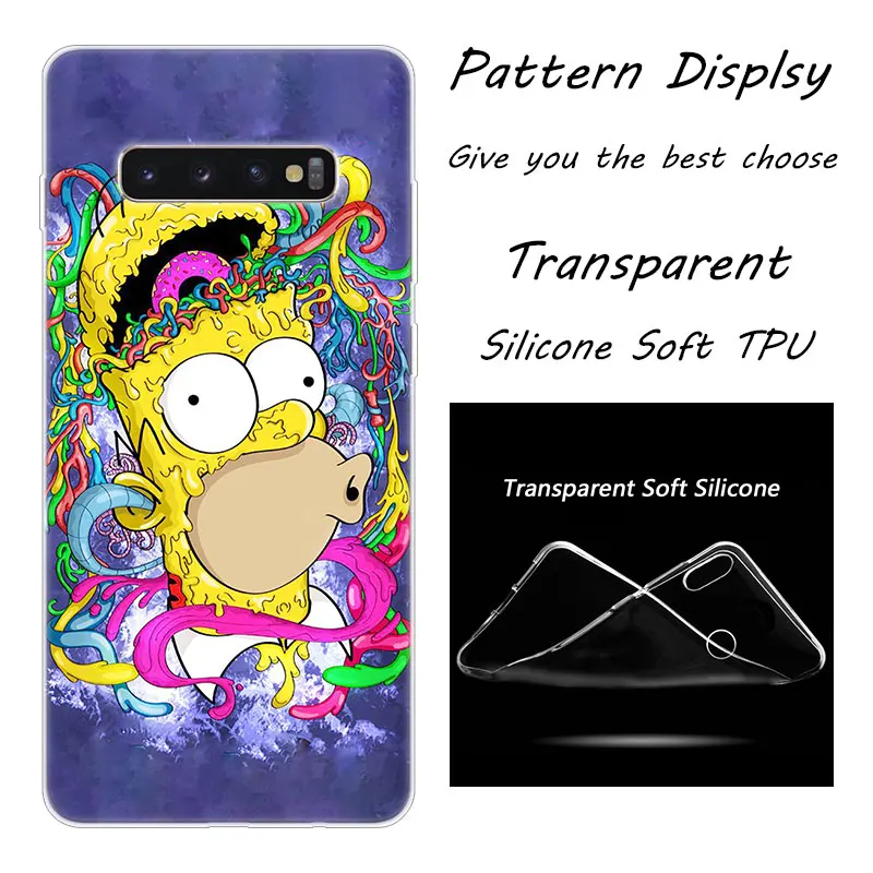 012 Популярный Мягкий силиконовый чехол Homer Simpson для samsung Galaxy S10 S9 S8 Plus S7 Edge A6 A8 Plus A7 A9 A5 Модный чехол - Цвет: 012