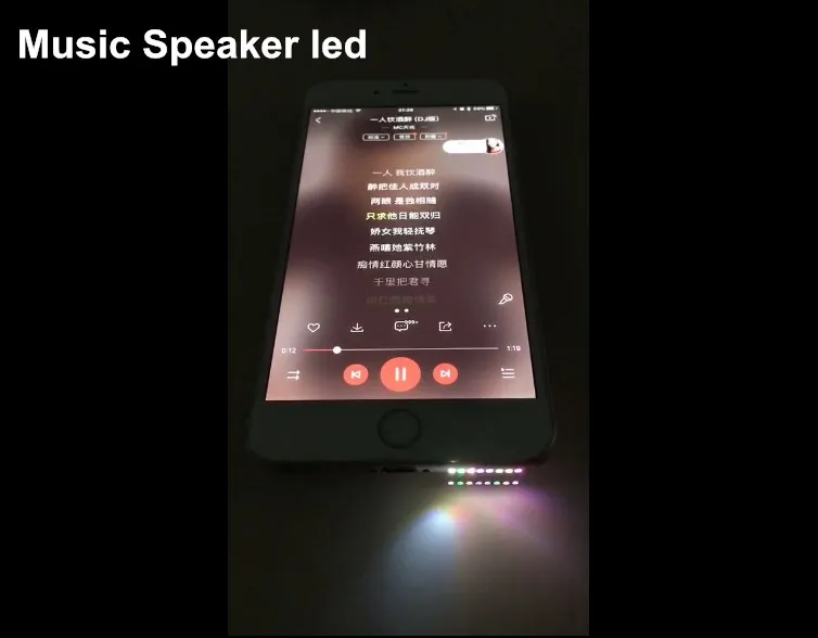 5 шт./Партия DIY светящийся гибкий для iphone 8, 8 Plus 7 7 Plus 6 6 S Plus громкий динамик отверстие сверкающий кабель DIY умный телефон музыкальная лампа