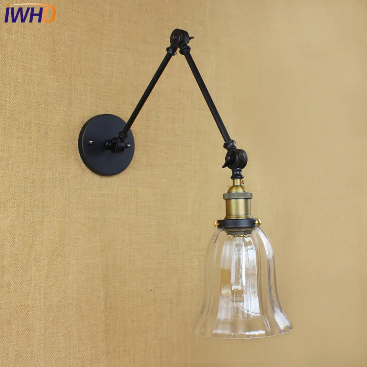 IWHD Лофт ретро промышленный настенный светильник Wandlampen Edison Swing с длинным