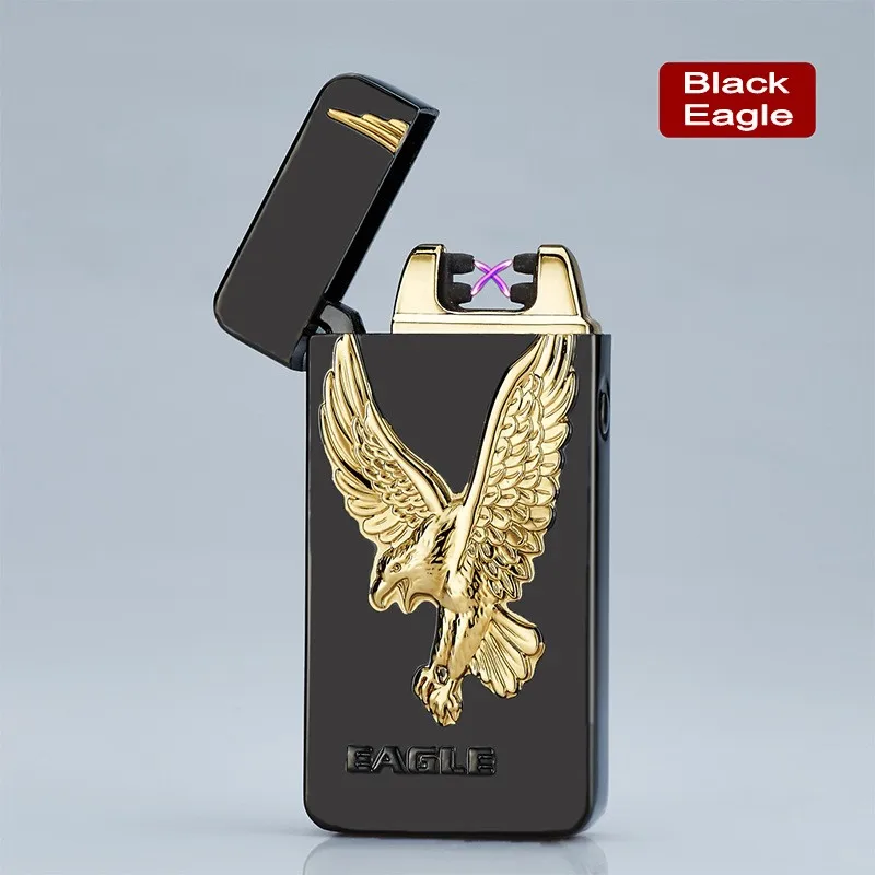 Роскошные USB зажигалки бренд ветрозащитный беспламенный электронная сигарета