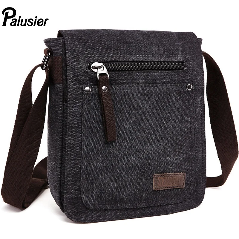 Новая мужская Холщовая Сумка через плечо с одним ремнем в стиле ретро однотонная