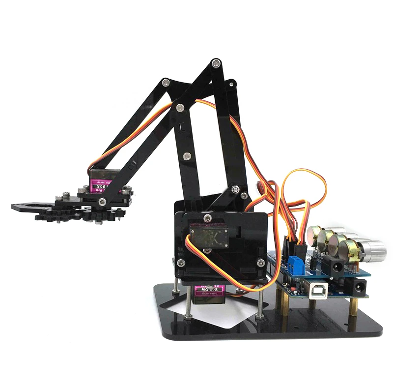 Новейшая робот-рука Domibot DIY 4DOF, 4 вращающихся механических робота-манипулятора с rdur3, 4 шт. сервопривод для радиоуправляемых роботов, игрушки в подарок