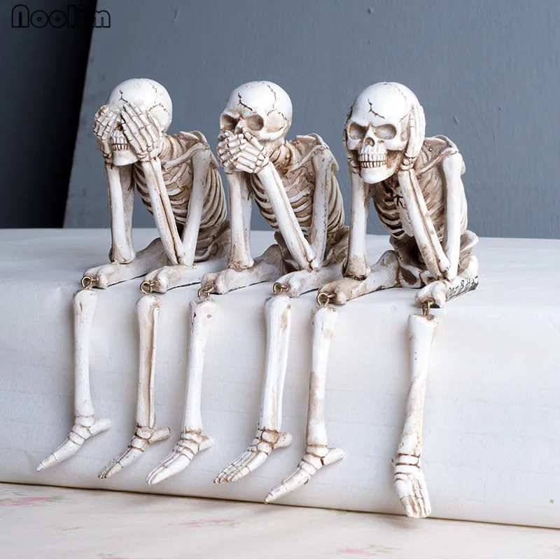 NOOLIM Смола Европейский Стиль Череп сад пейзаж скульптура Сад домашний интерьер