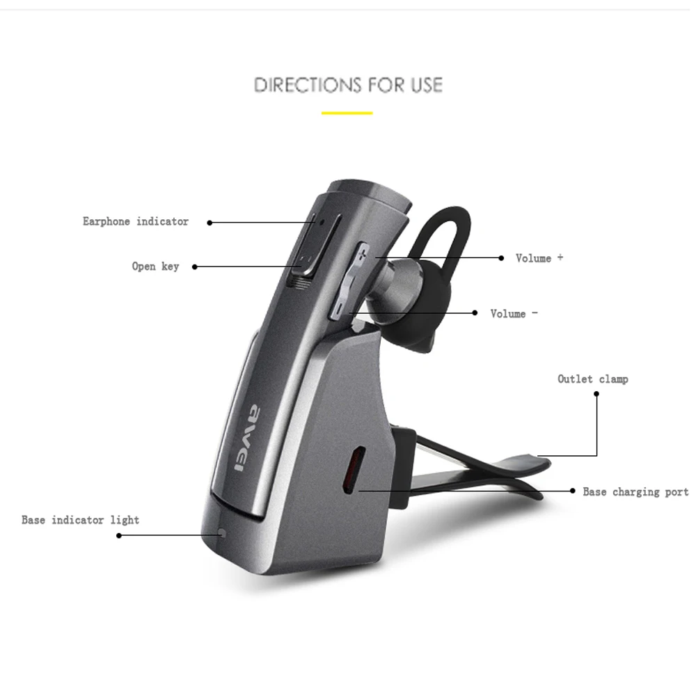 Awei Hands Free Car Handsfree Blutooth вкладыши беспроводные наушники Auriculares Мини Bluetooth гарнитура