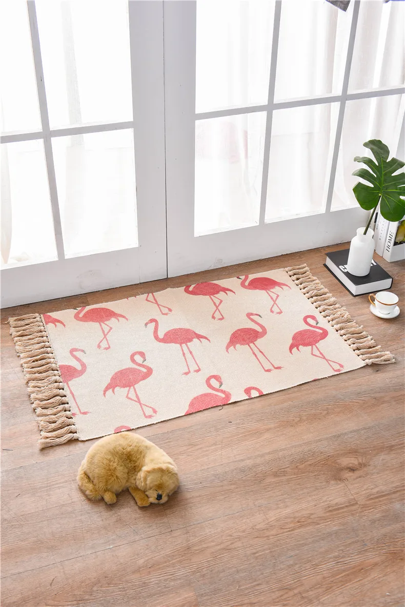 Morroco Carpet For Living Room Bedroom Rug Cotton Tassels Sofa Dyed Table Ruuner Bedspread Tapestry Home Decoration 60X90cm size