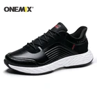 ONEMIX, новинка 2019, мужская обувь для бега, кожаный светильник, мужские кроссовки, водонепроницаемая Спортивная обувь для мужчин, уличная прогулочная обувь для мужчин или женщин