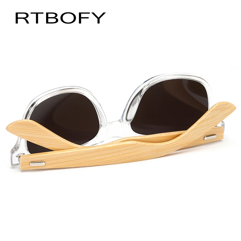 RTBOFY ретро деревянные солнцезащитные очки мужские бамбуковые женские брендовые