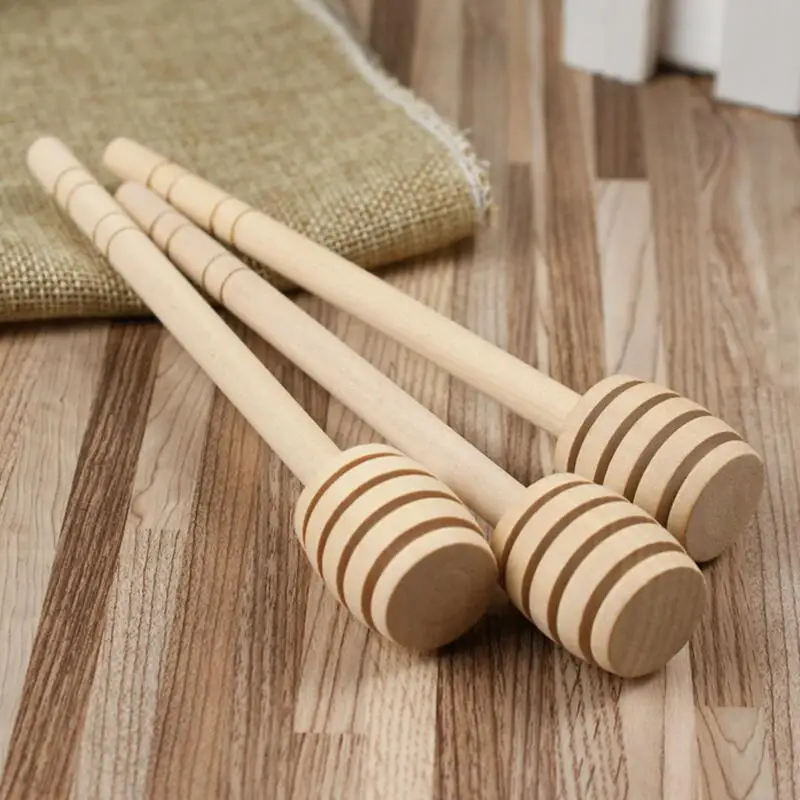 

15 cm Stirrer Wooden Honey Spoon Stick for Honey Jar Long Handle Mixing Stick Honey Dipper Party Supply LX7277