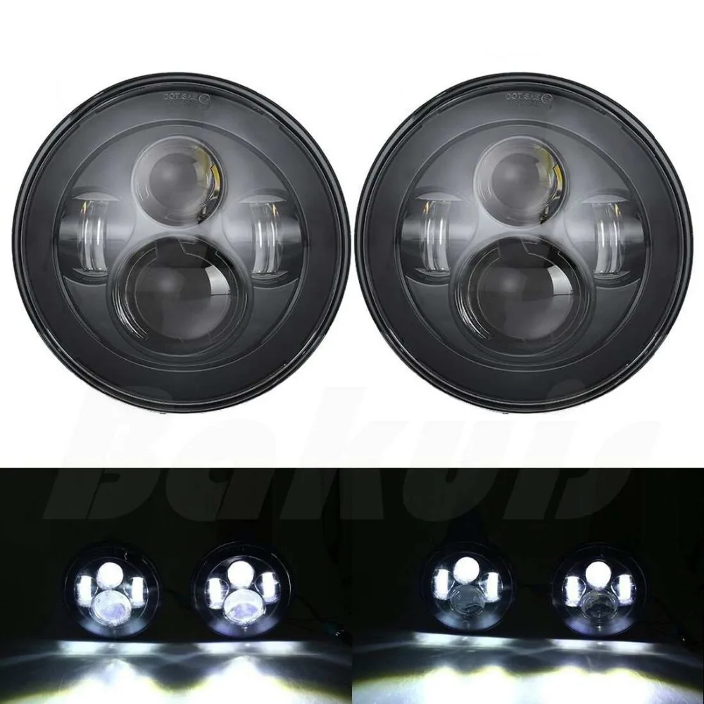 Комплект из 2 круглых светодиодных фар 7 дюймов H4 H13 для Jeep Wrangler JK TJ LJ Hummer H1|headlight