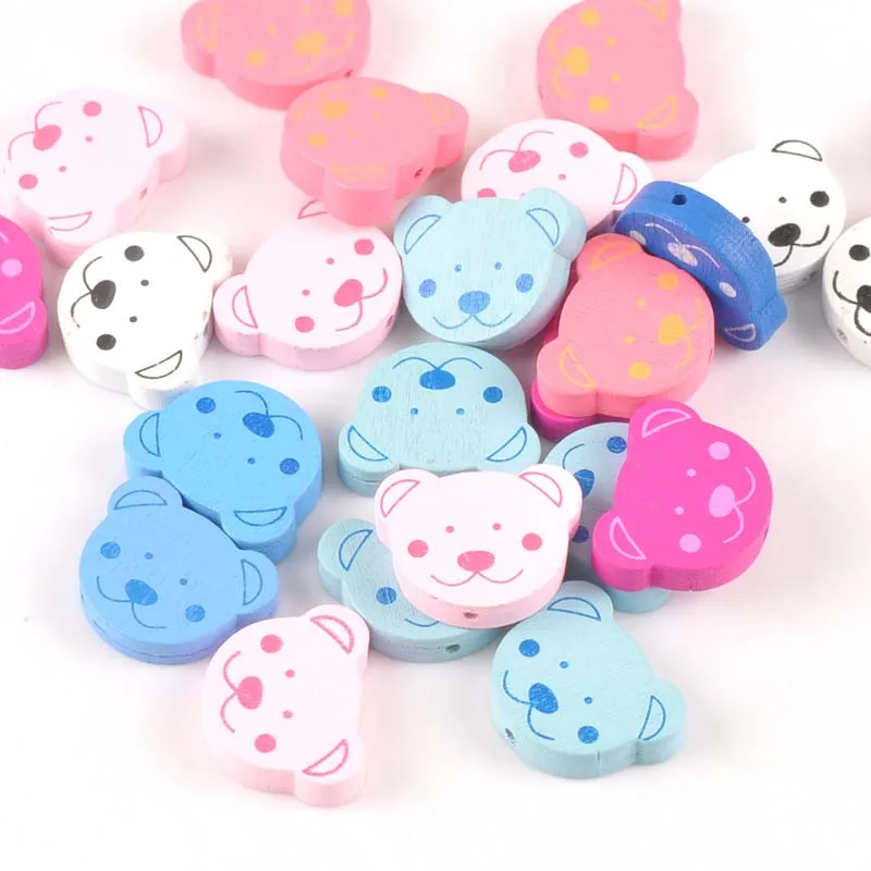 20 шт. деревянные бусины в виде медведя|beads for jewelry making|spacer beadswood spacer beads |