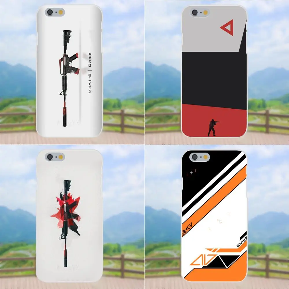 Прозрачный ТПУ чехол для телефона Apple iPhone 4 4s 5 5C 5S SE 6 S 7 8 Plus X XS Max XR крутой дизайн Csgo