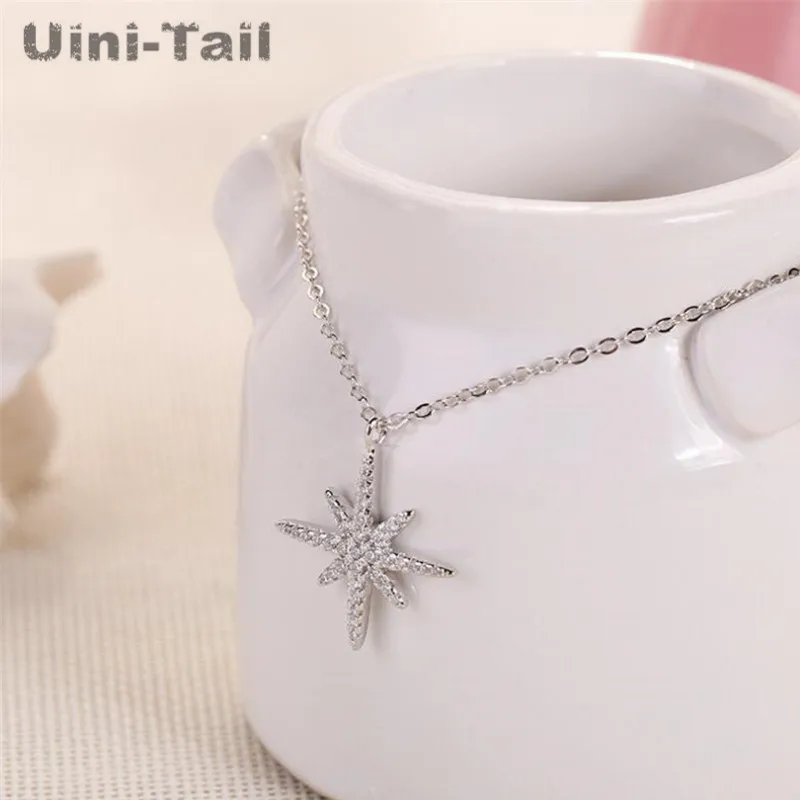Uini-Tail Горячее предложение новое ожерелье из серебра 925 пробы со звездой красивое темпераментное модное ожерелье с аксессуарами