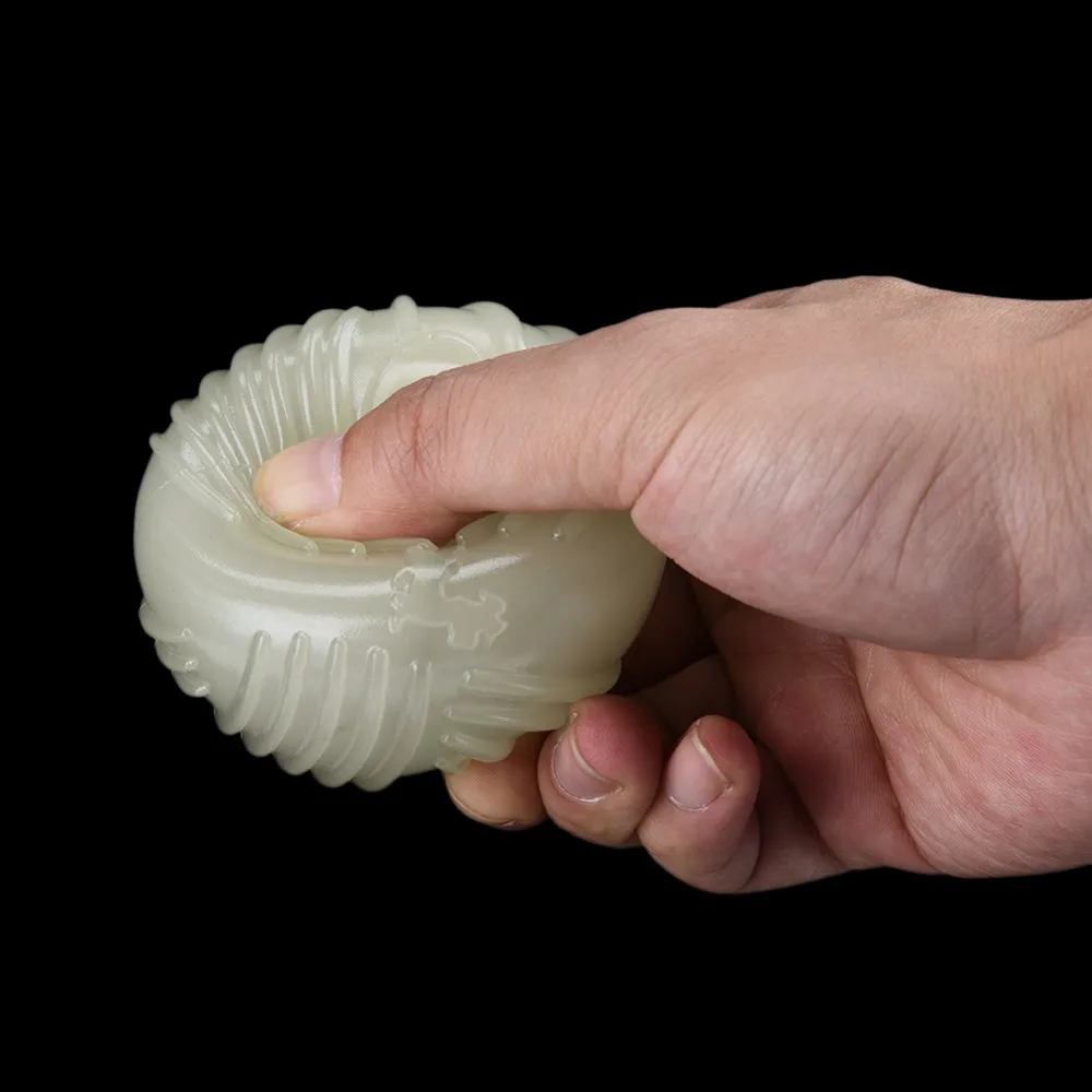 Жевательная игрушка для домашних животных светится в темноте мяч с полосками