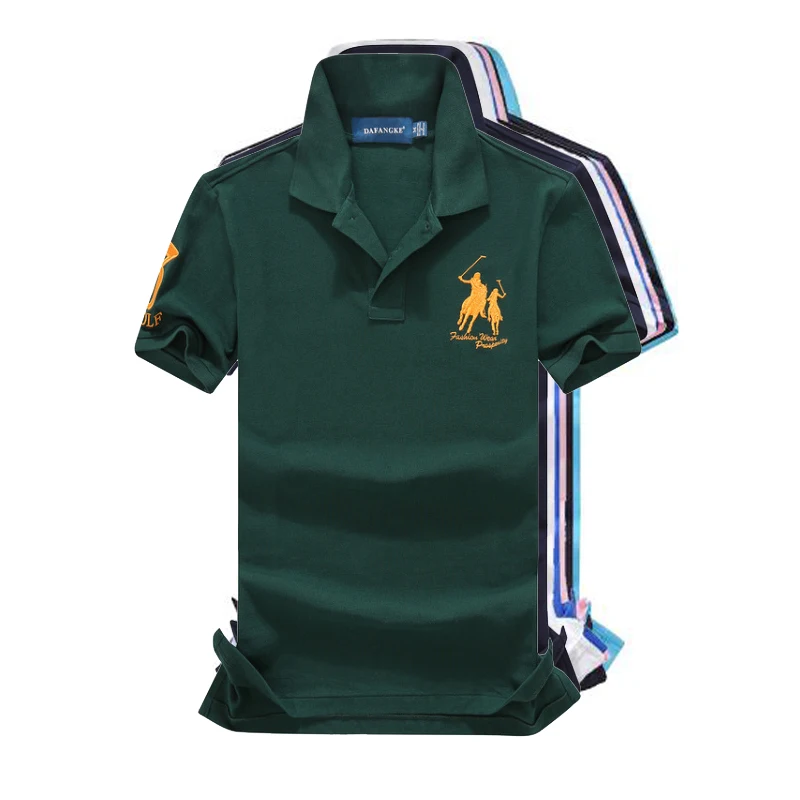

Special Sale 100% Cotton Summer Big-Horse Short Sleeve Polos Men's Shirt Top 3 Embroidered Logo Polos Golf Casual Shirt S-XXL