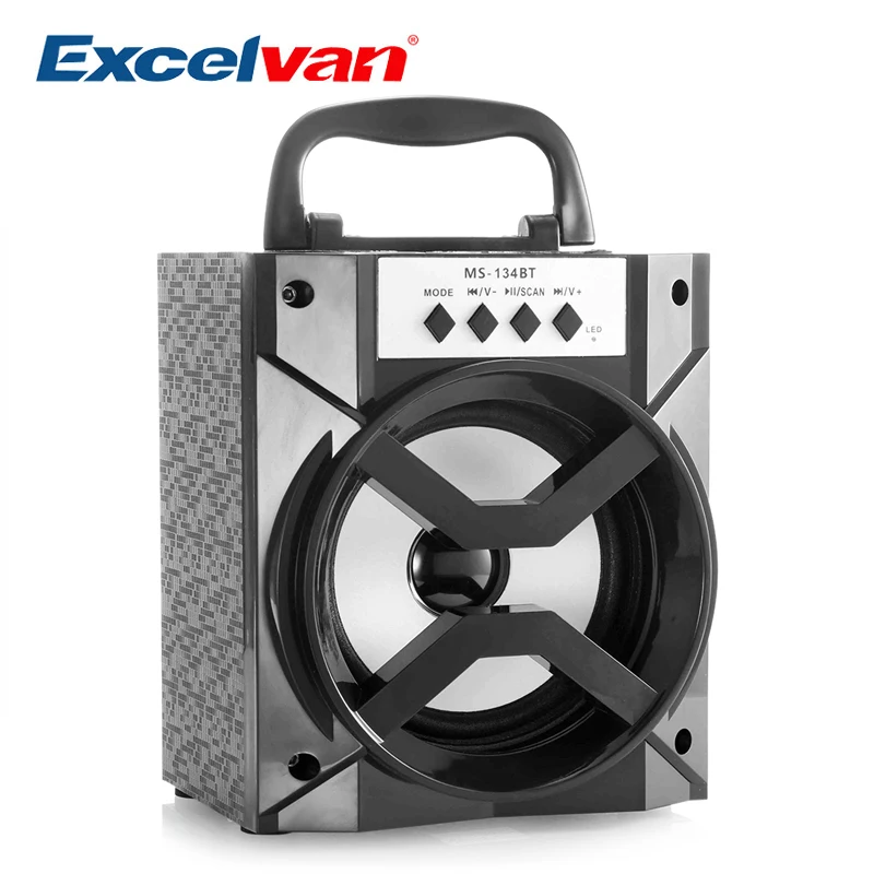 Excelvan MS 134BT Беспроводная Bluetooth колонка портативное FM радио громкий динамик с