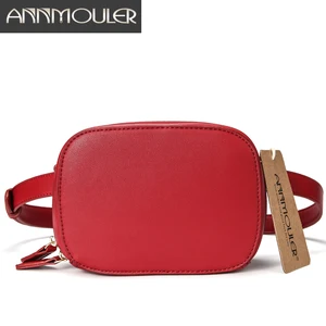 Annmouler, модный бренд, поясная сумка, высокое качество, Женские поясные сумки, искусственная кожа, красный пояс, сумка на бедрах для дам, 2 пояса, поясные сумки