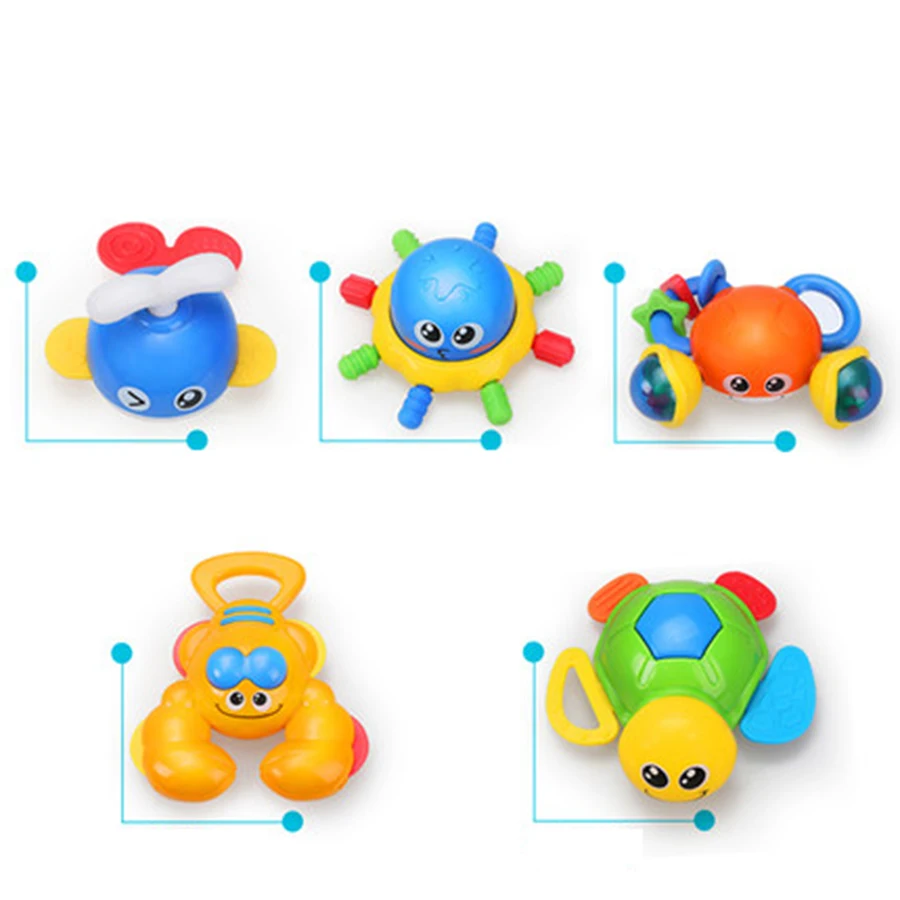 Детские погремушки мобильные Прорезыватели игрушки животные ручные
