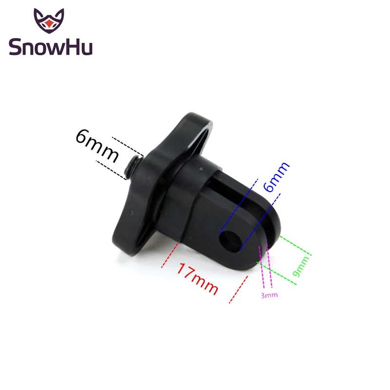 Новый адаптер SnowHu для штатива GoPro hero 9 8 7 6 5 4 3 Yi 4K SJCAM SJ4000 SJ5000 enek h9 h8 GP100 | Электроника