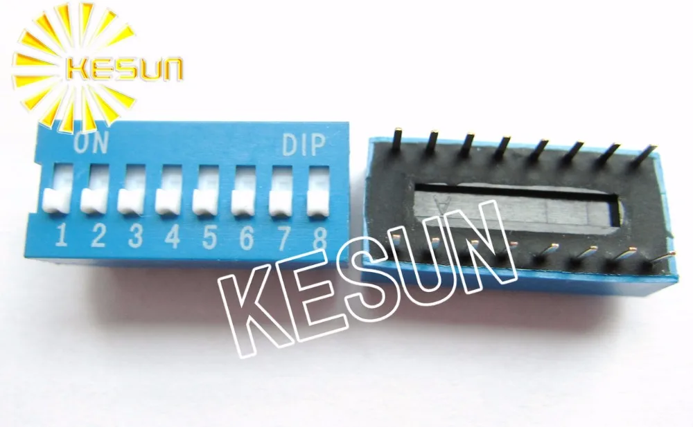 Бесплатная доставка 20 шт. китайское качество DS-08 Blue 8 P DIP переключатель 2 54 мм