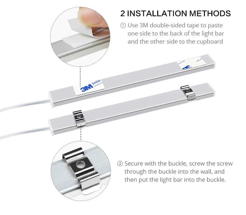 LED Under Cabinet Light Hand Sweep Sensor Night lamp 12V Hand Wave LED Bar Light For Bedroom,Kitchen Closet,Wardrobe,Stairs,Path