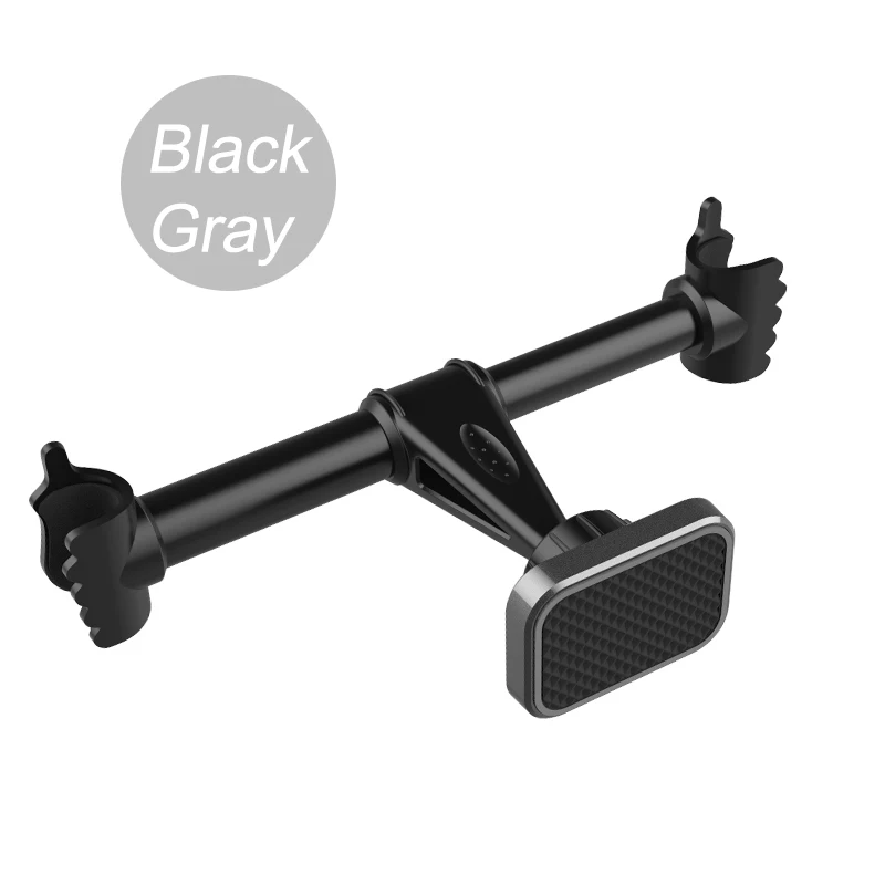 Black Gray XMXCZKJ магнитный автомобильный держатель на заднее сиденье, подставка для мобильного телефона, подставка для iPhone, смартфона, магнитная головка, подголовник, автомобильные аксессуары - Цвет: Black Gray