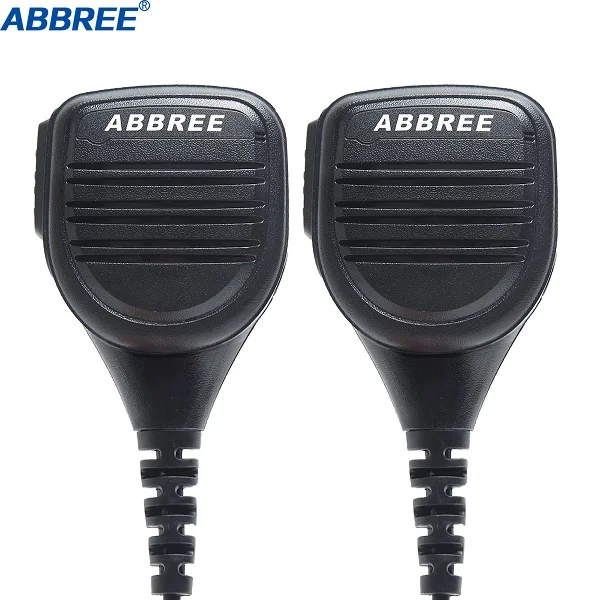 2pcs ABBREE AR-760 PTT непромокаемые плеча Динамик микрофон для Kenwood TYT Baofeng двухстороннее радио UV-5R BF-888S UV-82 иди и болтай Walkie Talkie - Цвет: 2pcs