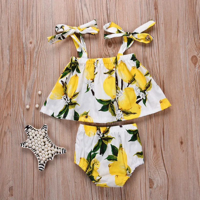 2018 Summer Newborn Baby Girl Clothes Floral Tank Top T-shirt+Shorts Briefs 2PCS Outfits Bebek Giyim Toddler Kids Clothing Set | Детская